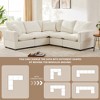 YOOCOZZ Chenille Sectional Sofa with Pure Foam Cushions and 2 Pillows, Free Combination - 4 of 4