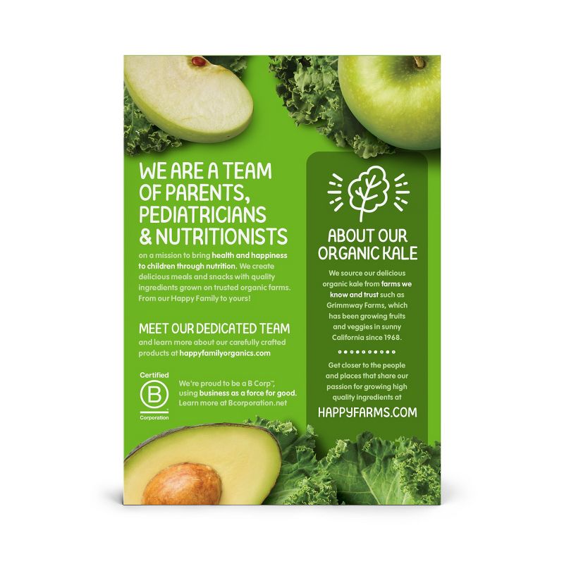 HappyBaby Clearly Crafted Apples Kale & Avocado Baby Food Pouch - (Select Count), 4 of 7