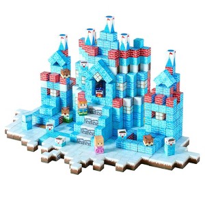 Angel Sar Magnetic Blocks 150 PCS Glacier Castle Set, STEM Building Toys with Dual-Sided Panels, Ice Palace Themed Educational Toys for Kids - 1 of 4