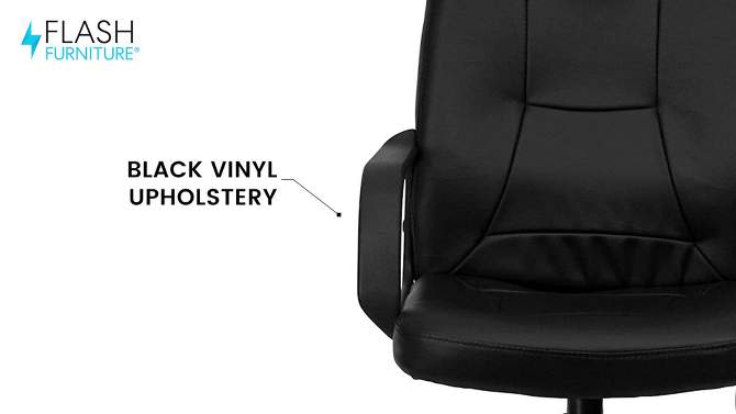 Flash Furniture Holly High Back Black Glove Vinyl Executive Swivel Office Chair with Arms, 2 of 13, play video