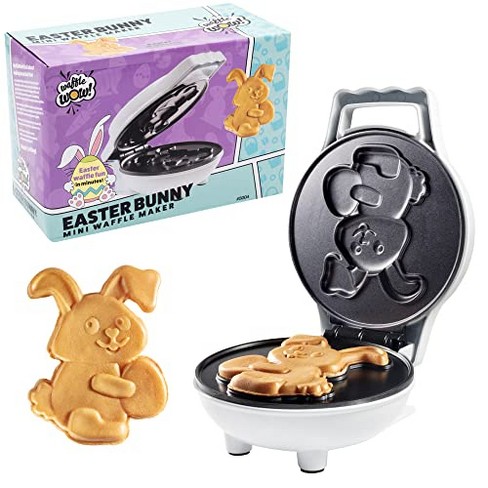 Waffle Wow! Animal Mini Waffle Maker- Makes 7 Fun, Different Shaped Waffles  Including a Cat, Dog, Reindeer & More