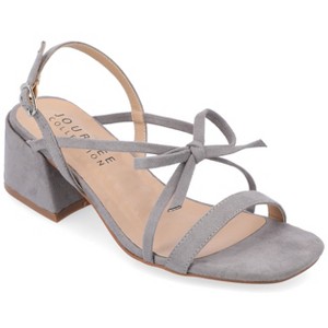 Journee Collection Womens Amity Sling Back Multi Strap Block Heel Sandals - 1 of 4
