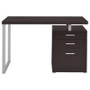 NicBex Home Office Desk 47.25" L Morden Reversible Writing Desk with 3 Drawers, Wooden Desktop and Metal Legs for Office, Study, Living Room - 2 of 4