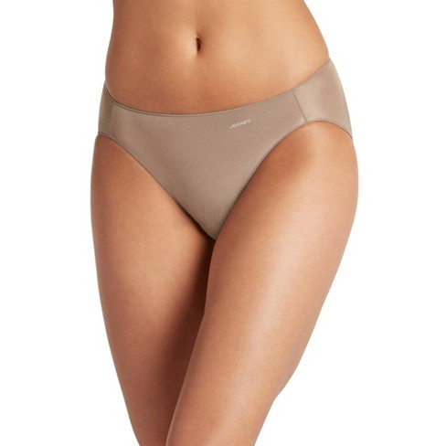 Jockey Women's No Panty Line Promise Tactel Hi Cut 5 Deep Beige