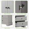 NicBex Bathroom Cabinet with 2 Doors&4 Drawers,Bathroom Floor Cabinet with Adjustable Shelves,Freestanding Storage Cabinet for Bathroom/Office - 4 of 4