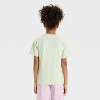Girls' Short Sleeve Knit Oversized Graphic T-Shirt - Cat & Jack™ - Light Green - 3 of 4