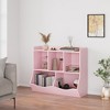 2-Tier Kids Bookshelf & Toy Organizer - Wooden Storage Cabinet for Playroom, Nursery, Bedroom (Toddler Book & Toy Shelf) - 3 of 4