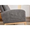 Okak Modern Rocking Accent Chair Armchair with Side Pocket and Upholstered Comfy High Backrest Glider Chair for Bedroom Lounge Nursery - 3 of 4