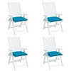vidaXL Chair Cushion Non Slip Outdoor Patio Seat Cushion Pad Oxford Fabric - Light Blue 19.7" x 19.7" x 2.8" 4-Pack - 4 of 4