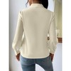 Spring Autumn Winter New European And American Style Long Sleeve V-Neck Solid Color Loose Shirt - 2 of 4