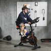 Soozier Exercise Bike, Flywheel Indoor Stationary Bike, Adjustable Height & Resistance, with LCD Monitor, 264 lbs Weight Capacity, Black and Red - 3 of 4