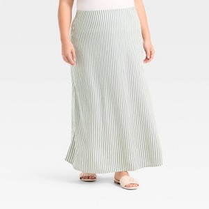 Women's Linen Blend Maxi Skirt - A New Day™ - 1 of 3