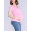 Women's V-Neck Side-Ruched Maternity Short Sleeve Tee | Motherhood Maternity - 3 of 4
