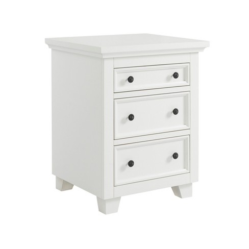 Bermuda Dunes 3 Drawer Nightstand French White John Boyd Designs