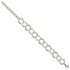 Chisel Stainless Steel Polished and Textured Open Circles 7.25" Plus a 1.5" Extension Bracelet - 3 of 4