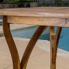 Nicbex Elegant Acacia Patio with 6 Chairs,Outdoor Dining Set,Rustic Conversation Furniture Set with Upholstered Chairs,Slatted Design,Natural - 4 of 4