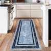 Thin Oriental Washable Rug for Bedroom, Non-Slip Stain Resistant Foldable Large Carpet Pet & Kids Friendly for Dining Room - 3 of 4