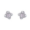 Amy and Annette Sterling Silver Love Knot Stud Earrings with Swarovski Crystals - 3 of 4