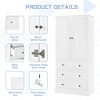NicBex 70.9" Freestanding Bathroom Storage Cabinet,Bathroom Floor Cabinet with Drawers,Linen Tower with Adjustable Shelves for Bath/Laundry Room,White - 4 of 4