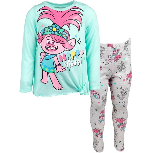 Dreamworks Trolls Poppy Little Girls Fashion Pullover T-shirt Legging :