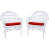HomeStock White Wicker Chair - Set of 4 - 2 of 3