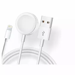 Link Magnetic Charger 2 in 1 USB Cable For Apple Watch iWatch & iPhone/iPad - Great For Home, Work & Travelling