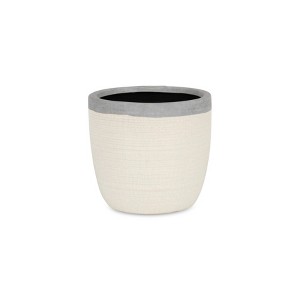Cheung's Mosaic Style White Glazed Pot - Large - 1 of 1
