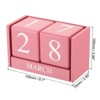 Unique Bargains Cute Wood Block Reusable Display Calendar 1 Pc - 2 of 4
