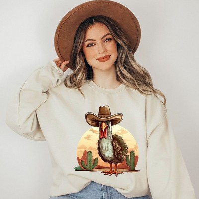 Simply Sage Market Women's Graphic Sweatshirt Turkey Bird Western
