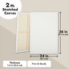 Bright Creations 2 Pack Stretched White Canvas Boards for Painting for Acrylic, Oil Paints, 24x36 In - 3 of 4