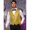INSPIRE CHIC Men's V-Neck Sleeveless Party Shiny Sequin Vest - 2 of 4