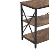 ZACHVO Rustic Industrial TV Stand with Power Outlet, for Living Room Decor, Brown - 3 of 4