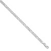 Black Bow Jewelry 5.25mm Rhodium Plated Sterling Silver Solid Figaro Chain Necklace - 2 of 4