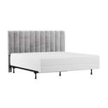 King Crestone Upholstered Headboard with Frame Gray - Hillsdale Furniture