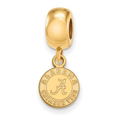 Black Bow Jewelry 14k Yellow Gold Plated Sterling Silver Alabama Crimson Tide NCAA Bead Charm