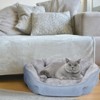 PureWags Small Dog Bed, Round Cat Bed Washable for Indoor Cats, Non-Slip Base and Removable Cushion, Pet Bed for Puppy and Kitten - 3 of 4