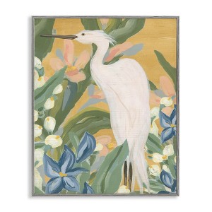 Stupell Industries Tropical Egret Painting Black Framed Giclee Art - 1 of 4