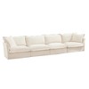 156.6" Chenille Slipcovered Modular Sectional Sofa with French Edges & Removable Covers - 3 of 4