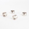 Saro Lifestyle Round Shape Napkin Rings (Set of 4), Silver - 2 of 3