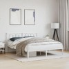 vidaXL Elegant White Steel Double Bed Frame - Powder-Coated Metal with Headboard, - 3 of 4