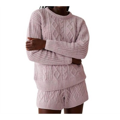 Women's Cable Knitted Mineral Wash Sweater - Easel