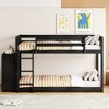 NicBex Twin Over Twin/Full Over Full Bunk Bed with Built-in Design and Fence,Loft Bed with 4 Drawers and 3 Shelves for Bedroom,White/Gray/Espresso - 2 of 4