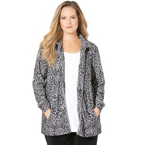 Catherines Women's Plus Size Cozy Velour Jacket - 1 of 4