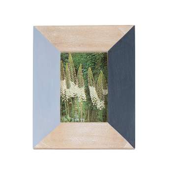 4x6 Inches Blue Wood & Glass Photo Frame - Foreside Home & Garden