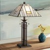 Franklin Iron Works Wrought Tiffany Style Table Lamp 26 1/4" High Bronze Art Deco Stained Glass for Bedroom Living Room Bedside Nightstand Office Kids - 2 of 4