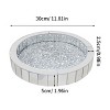 Artloge Luxury Crushed Diamond Tray Silver Mirror Glass Coffee Table Serving Tray Makeup Perfume Jewelry Display Holder fits Women Gift Dresser - 2 of 4
