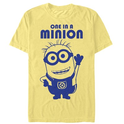 Men's Despicable Me One In Minion Wave T-shirt - Banana - X Large : Target