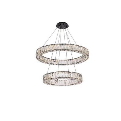 Elegant Lighting Monroe 2 - Light Chandelier in  Black