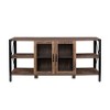 71"W Industrial TV Stand Farmhouse TV Console Cabinet Entertainment Center Sideboard with Cabinet and Metal Open Shelves for TVs Up to 80"-ModernLuxe - 4 of 4