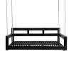 YOOCOZZ Wooden Patio Twin Size Porch Swing Bench Chair, Daybed Frame with 4 Hanging Ropes - 3 of 4